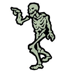 Skeleton Point Emote
